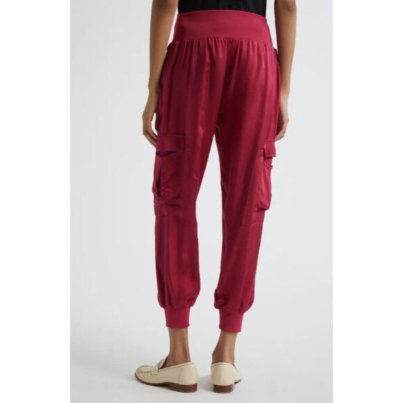 Cinq A Sept Giles Burgundy Plum Red Jogger  Pants for Women SZ XS NEW $268 - Picture 2 of 5